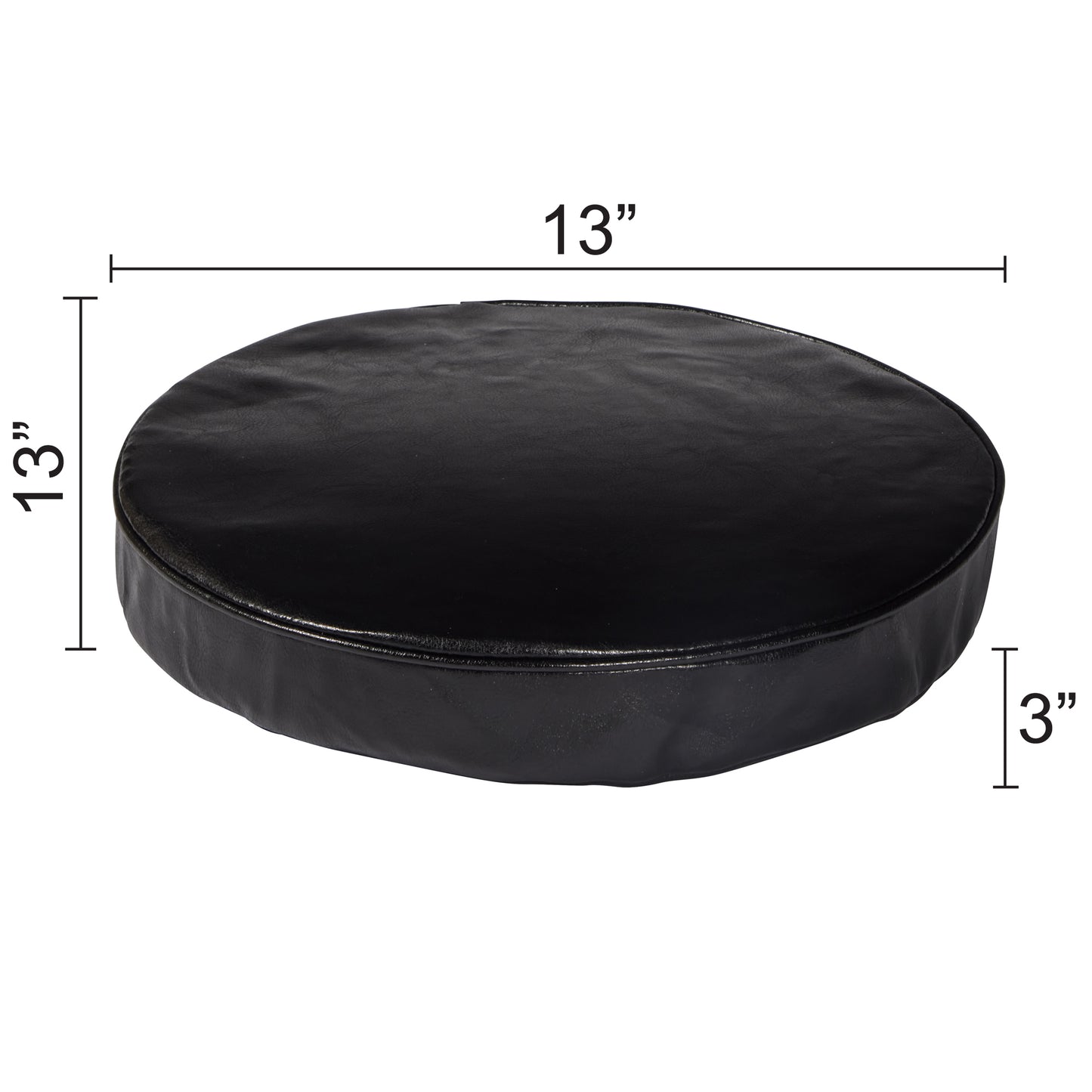 eHemco Barstool Cover with Foam, 13 Inches, Black, Set of 4