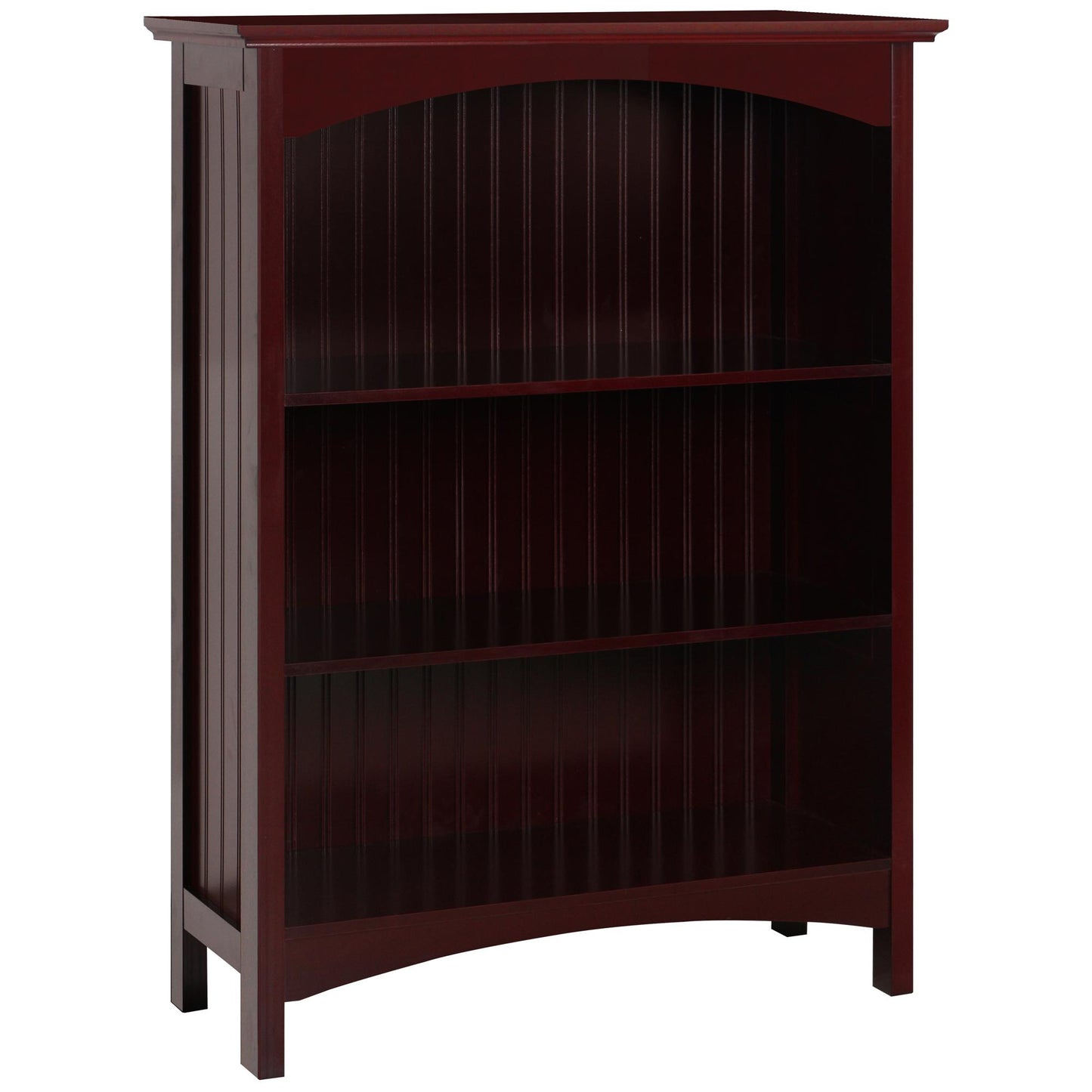 eHemco 3 Tier Storage Shelf Bookcase with 2 Arched Supports, 40 Inches Height