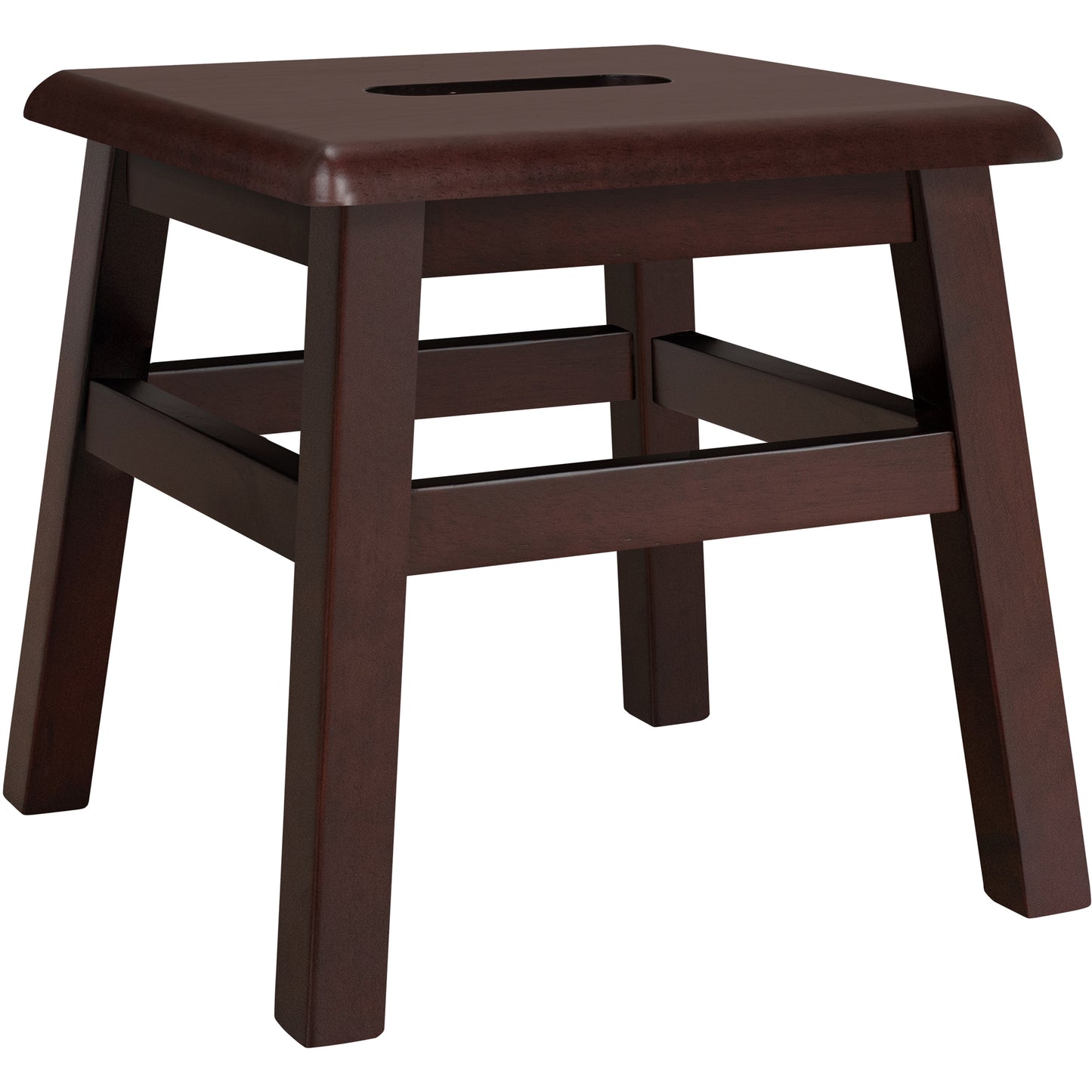 eHemco Solid Hardwood Wooden Step Stool for Adults and Kids, 12.25 inches Height