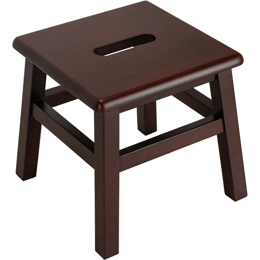 eHemco Solid Hardwood Wooden Step Stool for Adults and Kids, 12.25 inches Height