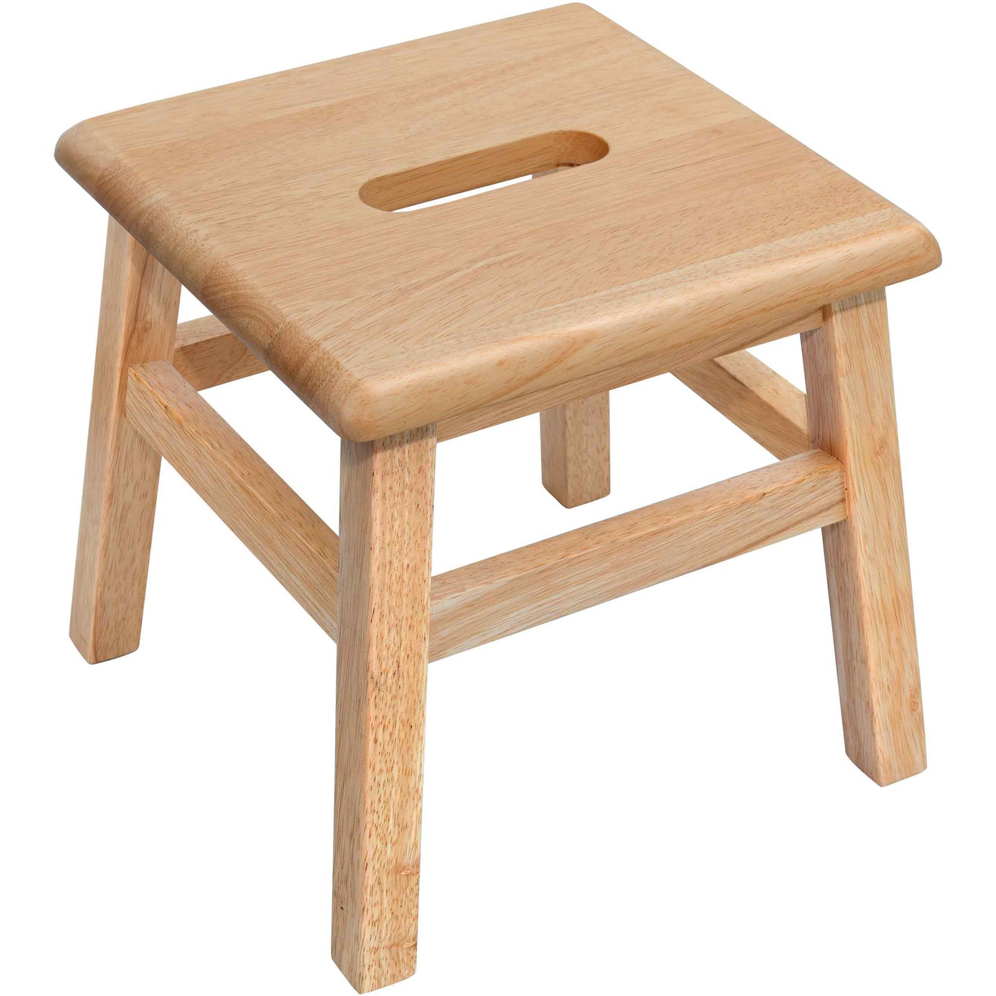 eHemco Solid Hardwood Wooden Step Stool for Adults and Kids, 12.25 Inches Height, Set of 2