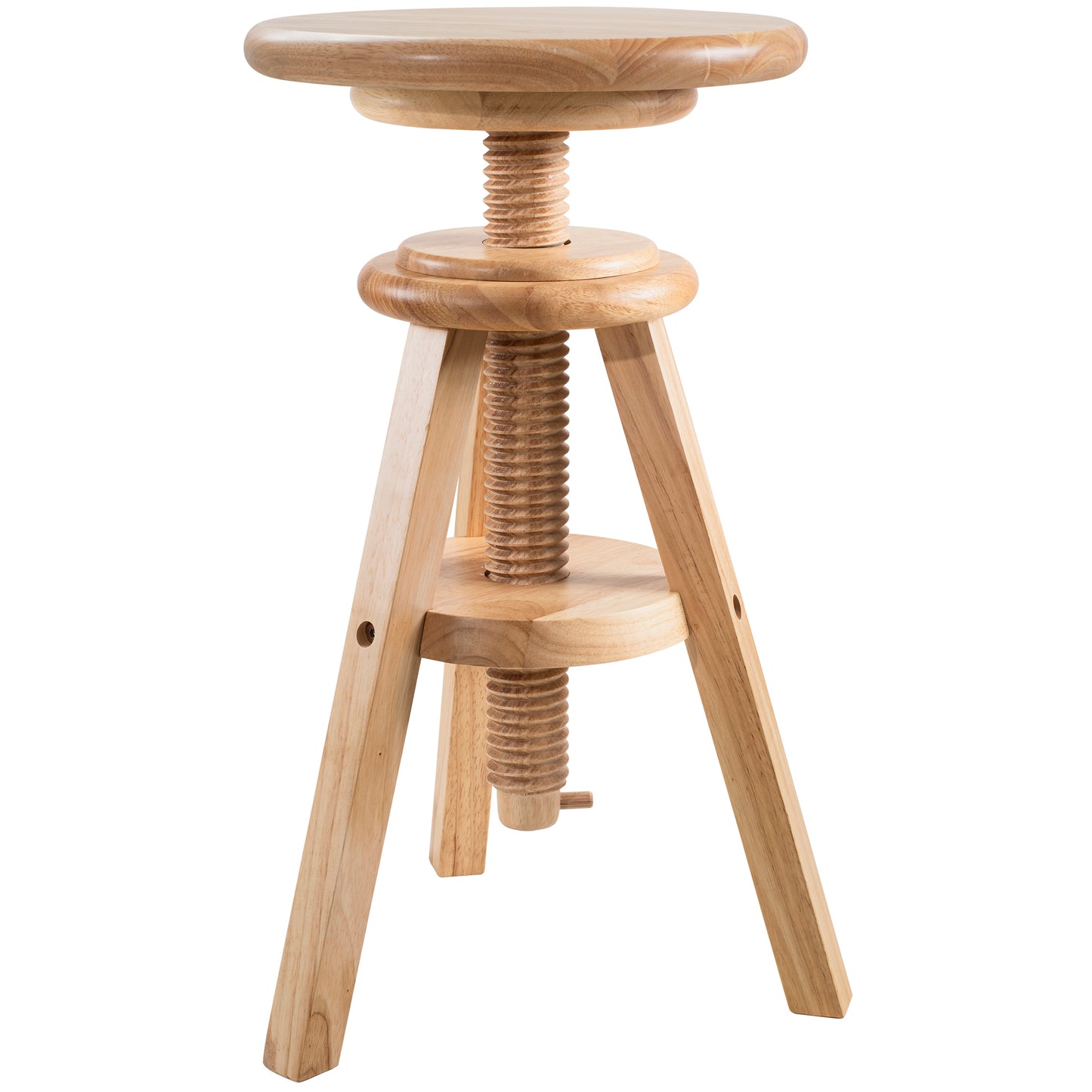 eHemco Swivel Wooden Adjustable Counter Bar Stool, 18.9 to 25.2 Inches Height