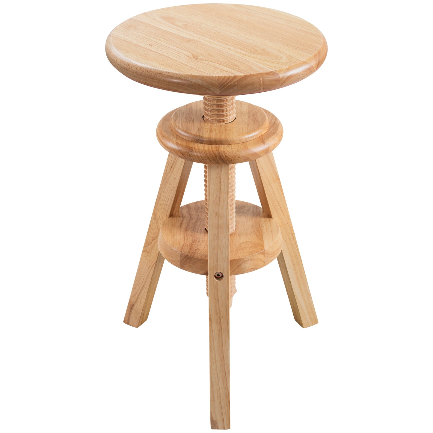 eHemco Swivel Wooden Adjustable Counter Bar Stool, 18.9 to 25.2 Inches Height