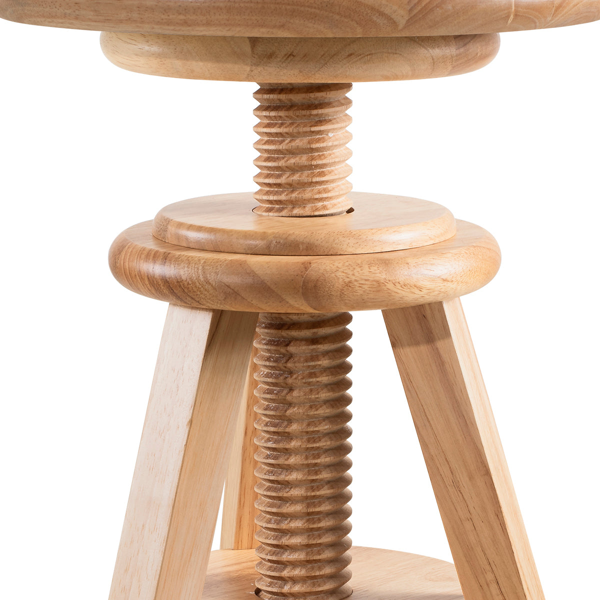 eHemco Swivel Wooden Adjustable Counter Bar Stool, 18.9 to 25.2 Inches Height
