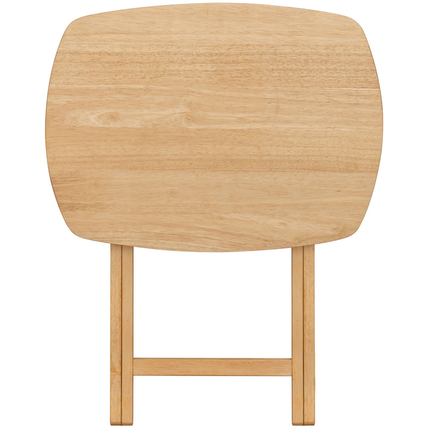 eHemco Wood Oversized Foldable TV Tray Table for Eating, 25.5 inches Height, Natural