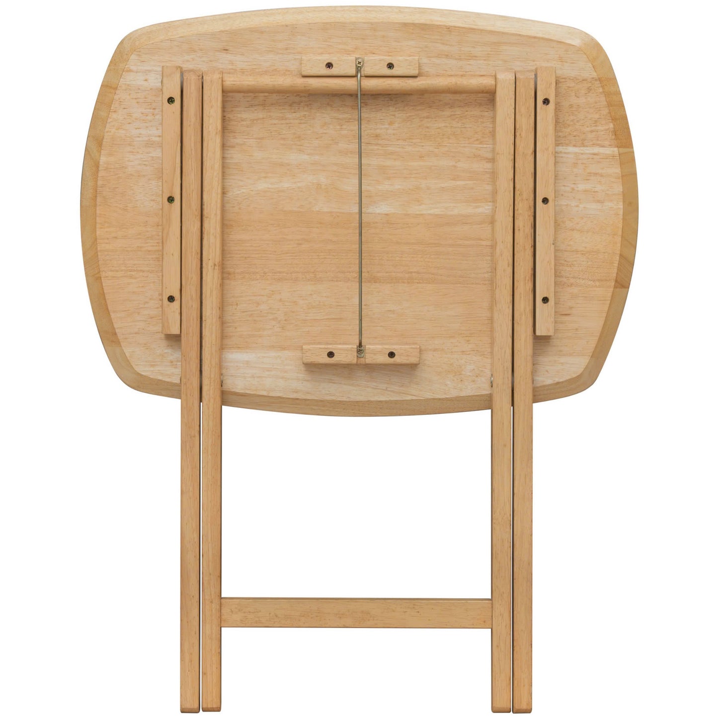 eHemco Wood Oversized Foldable TV Tray Table for Eating, 25.5 inches Height, Natural