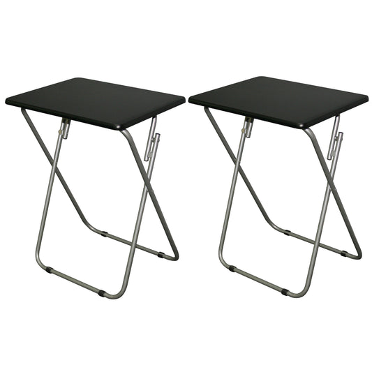 eHemco Folding TV Tray Tables for Eating, 19 by 15 by 26 Inches, Set of 2