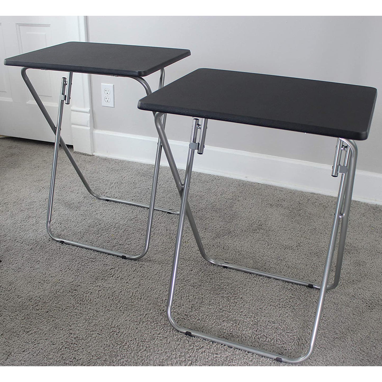 eHemco Folding TV Tray Tables for Eating, 19 by 15 by 26 Inches, Set of 2