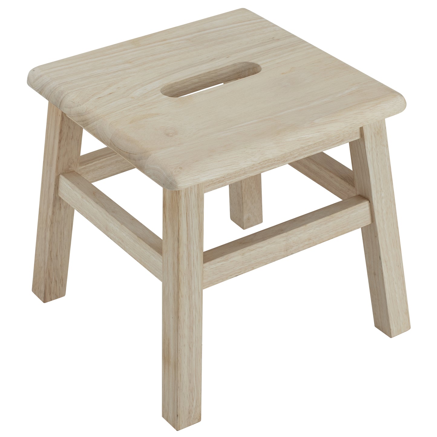 eHemco Solid Hardwood Wooden Step Stool for Adults and Kids, 12.25 inches Height