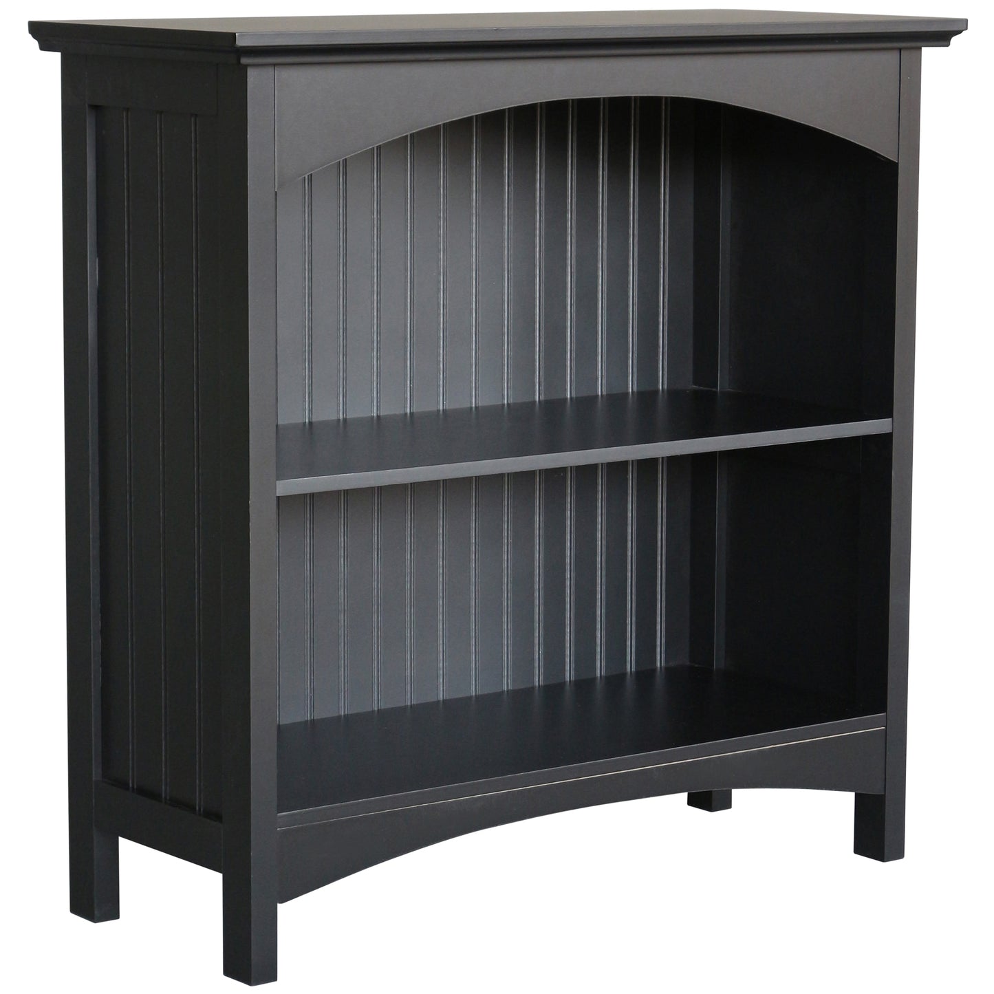 eHemco 2 Tier Storage Shelf Bookcase with 2 Arched Supports, 29 Inches Height