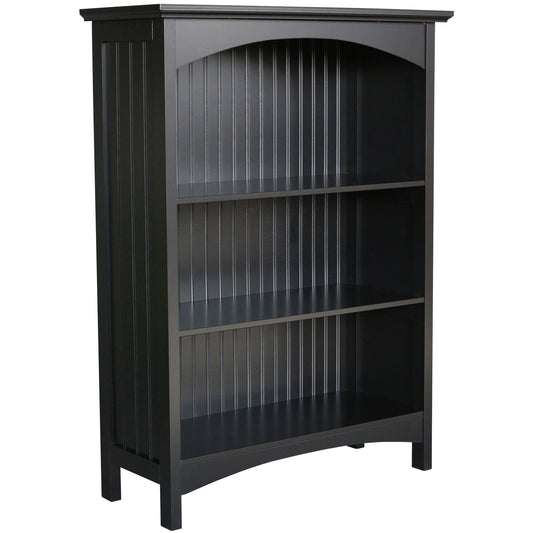 eHemco 3 Tier Storage Shelf Bookcase with 2 Arched Supports, 40 Inches Height
