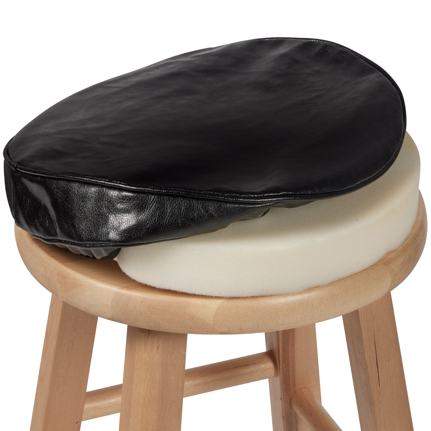 eHemco Barstool Cover with Foam, 13 Inches, Black, Set of 4