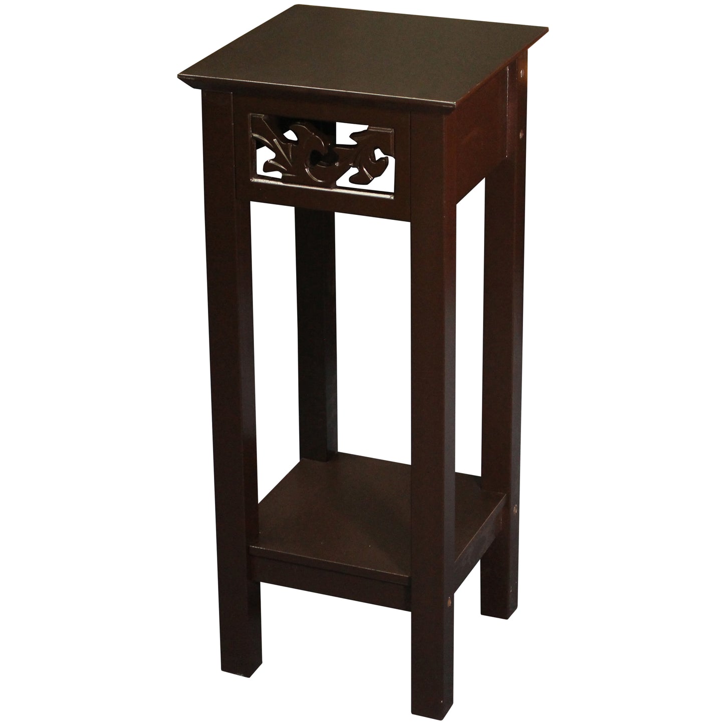 eHemco Plant Decorating Stand End Table Side Table with Storage Shelf, 10 by 10 by 23.7 Inches
