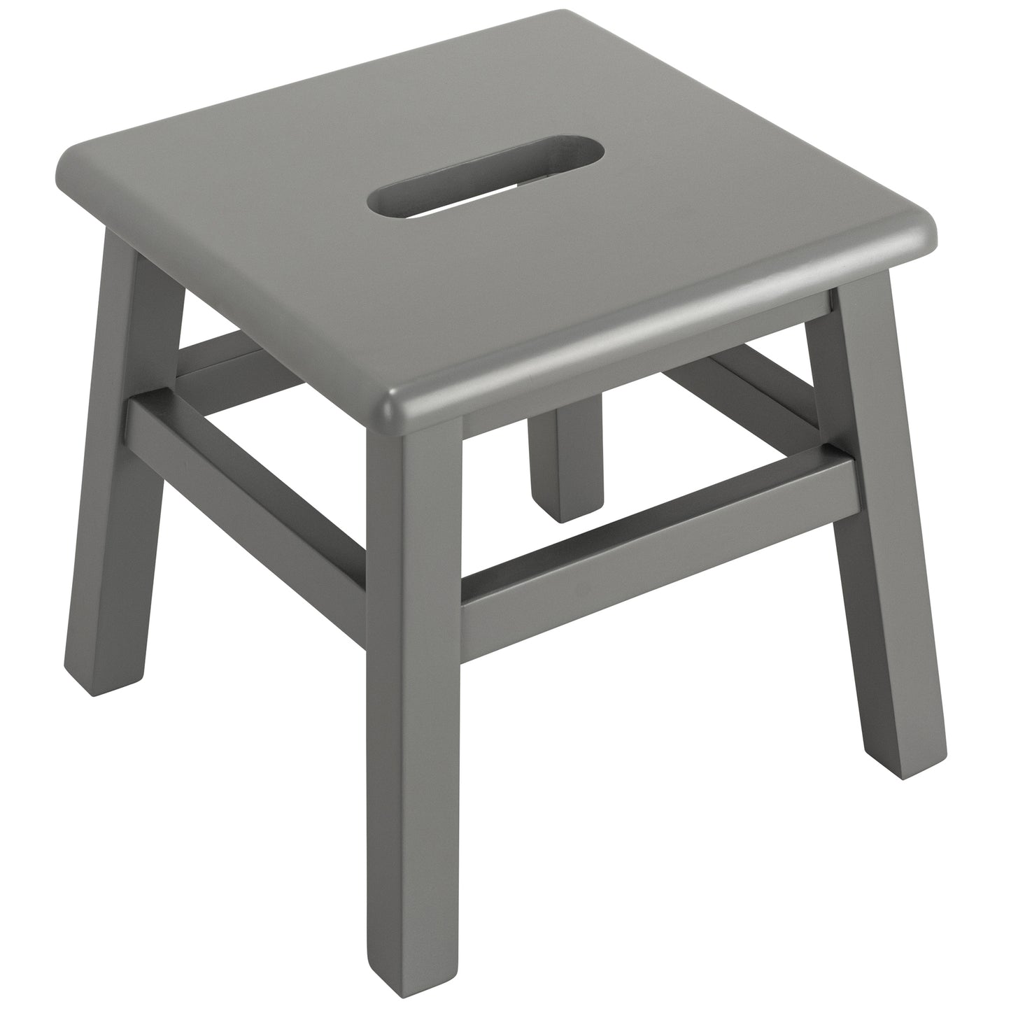 eHemco Solid Hardwood Wooden Step Stool for Adults and Kids, 12.25 inches Height