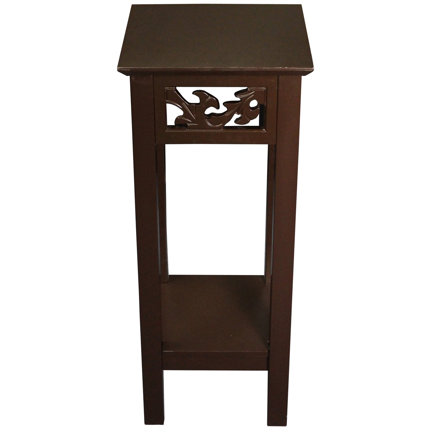 eHemco Plant Decorating Stand End Table Side Table with Storage Shelf, 11.8 by 11.8 by 29.5 Inches