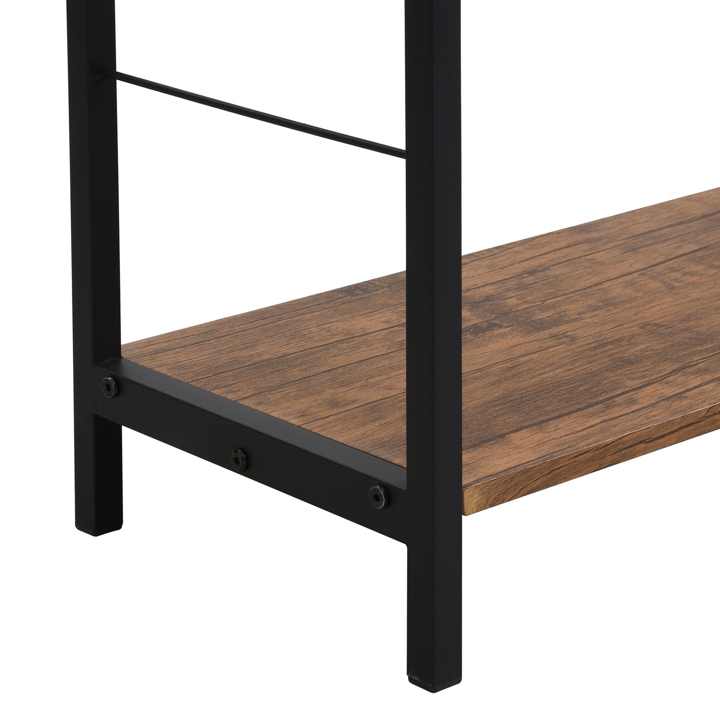eHemco 5 Tier Bookshelf, Modern Rustic Bookcase Shelf, Book Rack, Free Standing Shelf, Storage Rack for Home Office, Living Room, Kitchen, 64 Inches