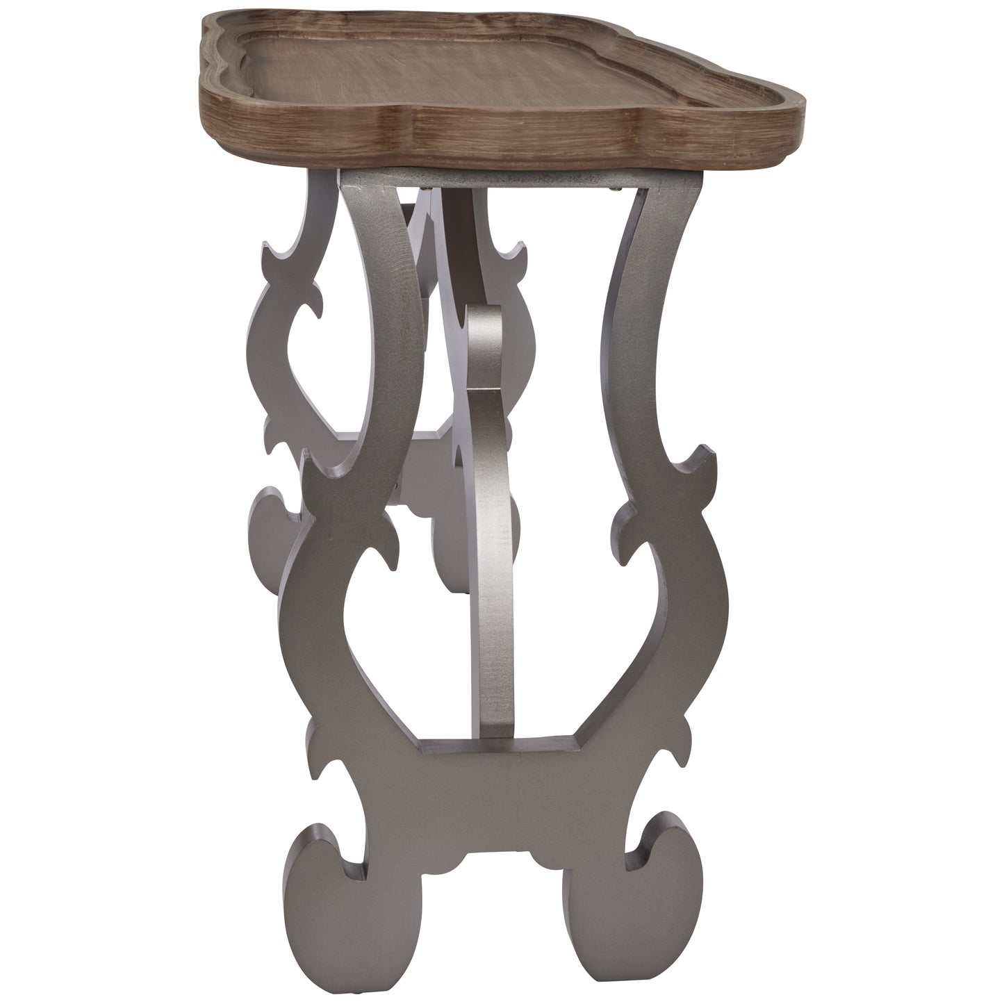 eHemco Ancient Style Coffee Table Side Table for Living Room, Black Legs and Natural Finish, Large