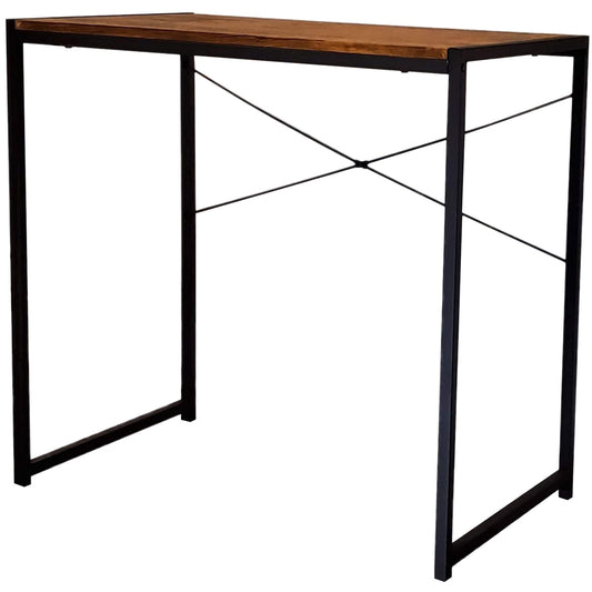 eHemco Multifunction Rectangular Home Office Writing Study Desk with Coffee Top and Black Legs
