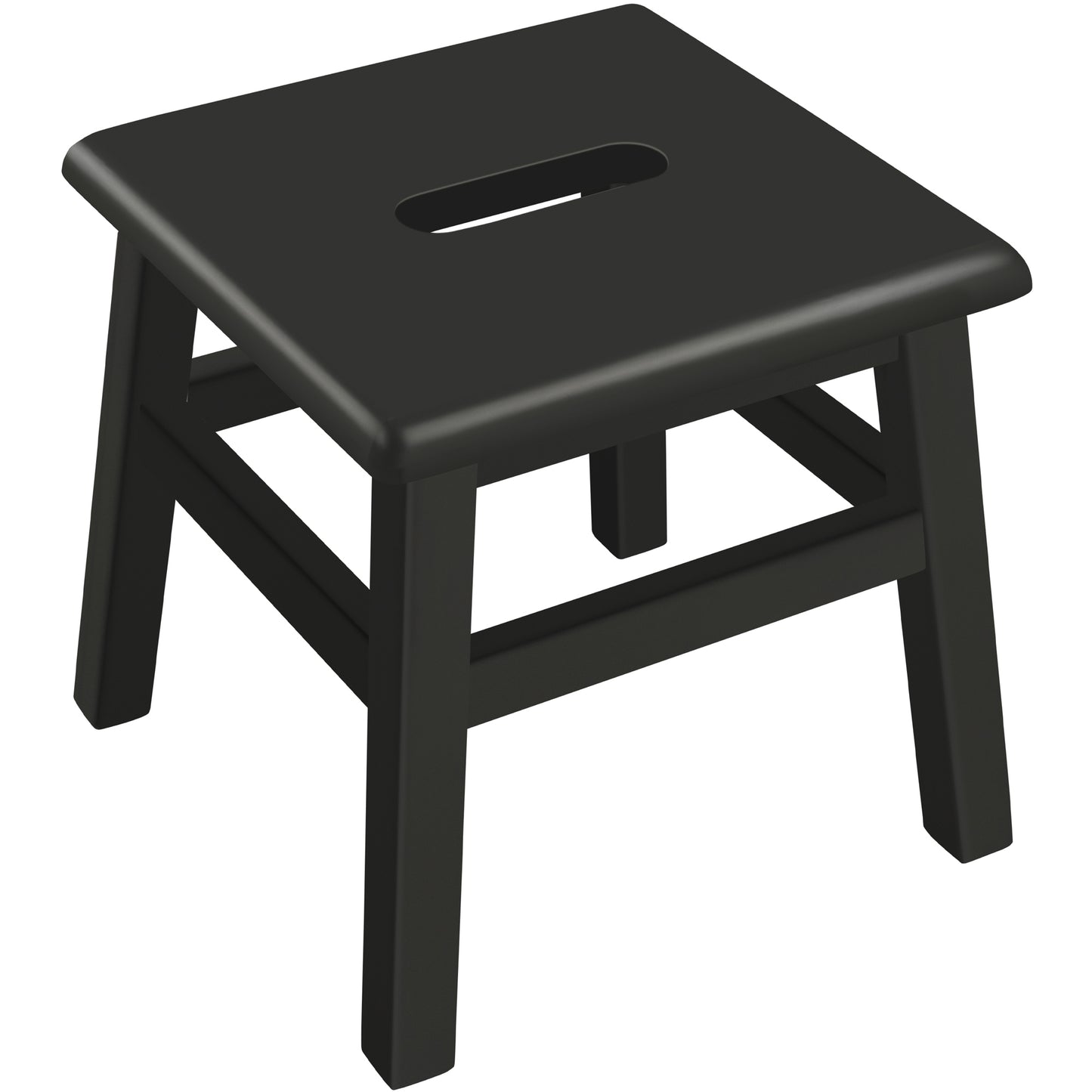 eHemco Solid Hardwood Wooden Step Stool for Adults and Kids, 12.25 inches Height