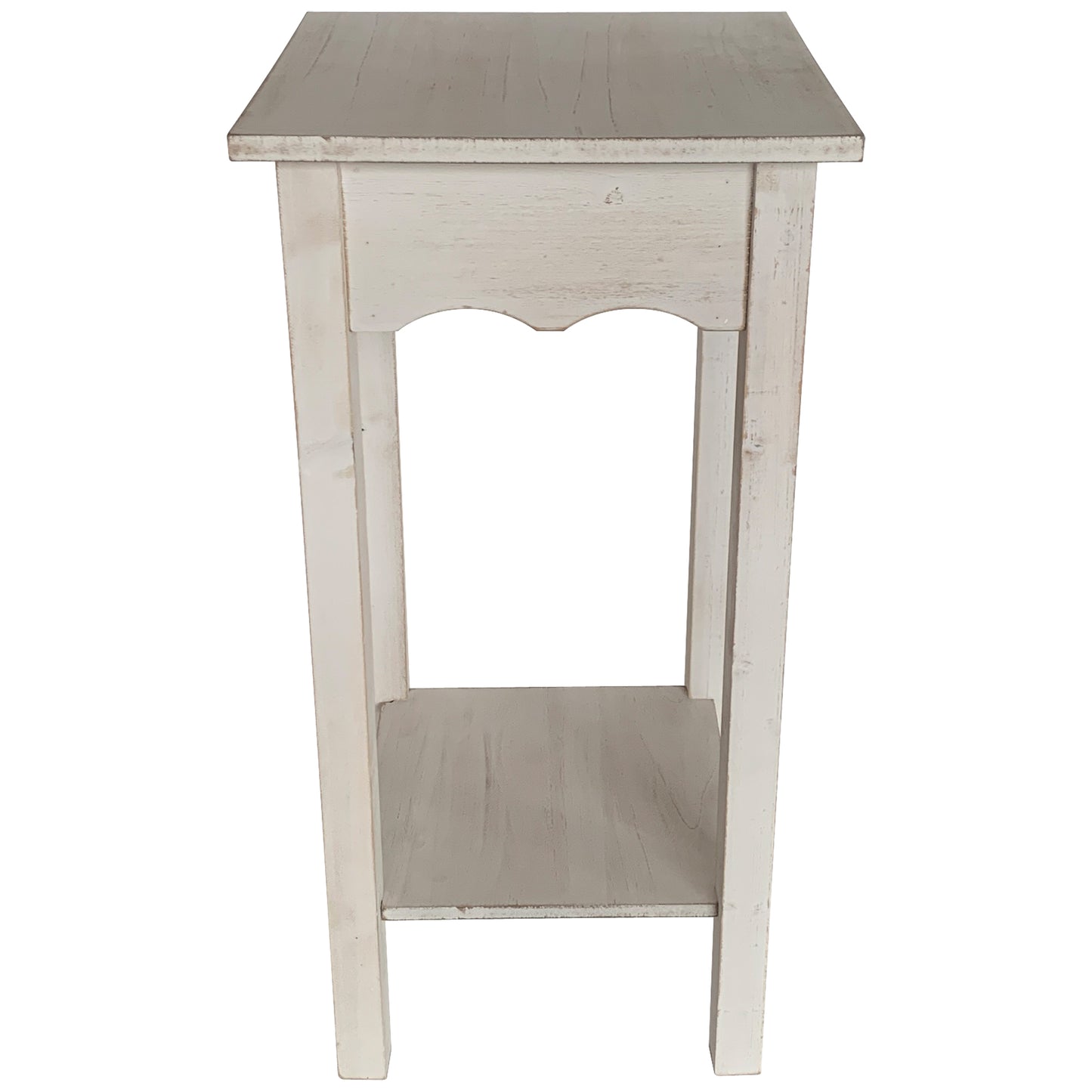 eHemco Plant Decorating Stand End Table Side Table with Storage Shelf, 11.8 by 11.8 by 23.7 Inches