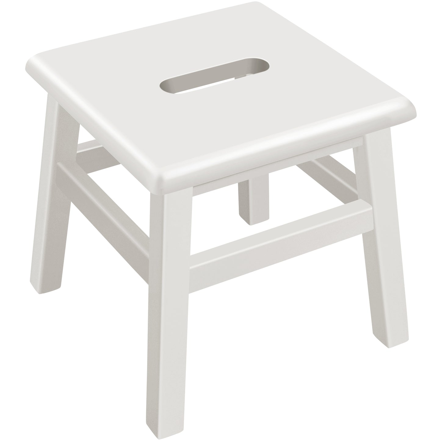 eHemco Solid Hardwood Wooden Step Stool for Adults and Kids, 12.25 inches Height