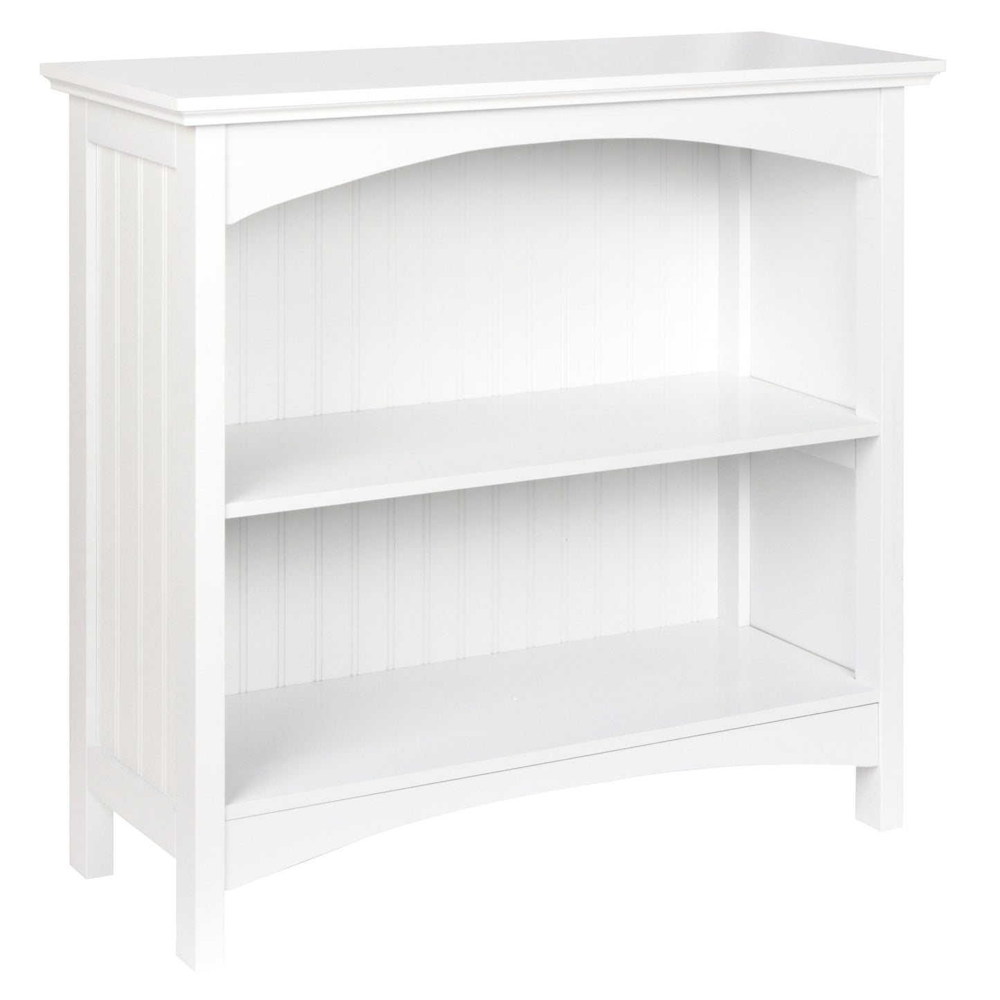 eHemco 2 Tier Storage Shelf Bookcase with 2 Arched Supports, 29 Inches Height