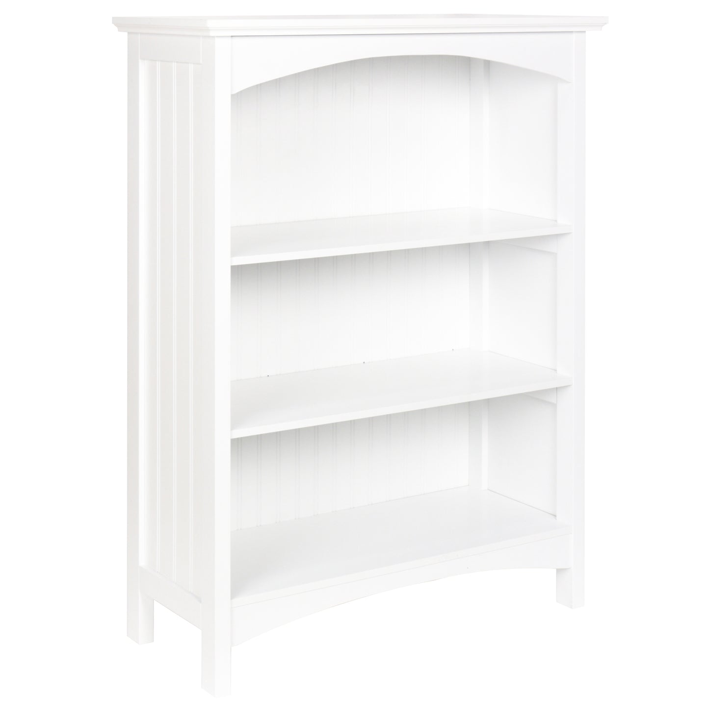 eHemco 3 Tier Storage Shelf Bookcase with 2 Arched Supports, 40 Inches Height
