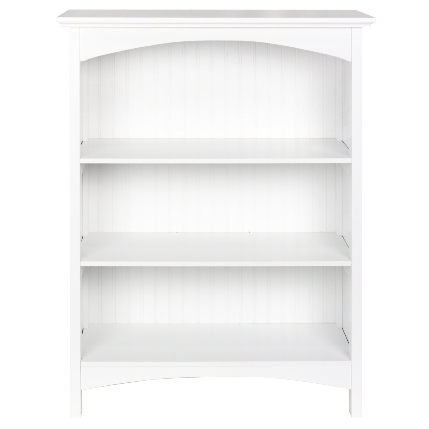 eHemco 3 Tier Storage Shelf Bookcase with 2 Arched Supports, 40 Inches Height