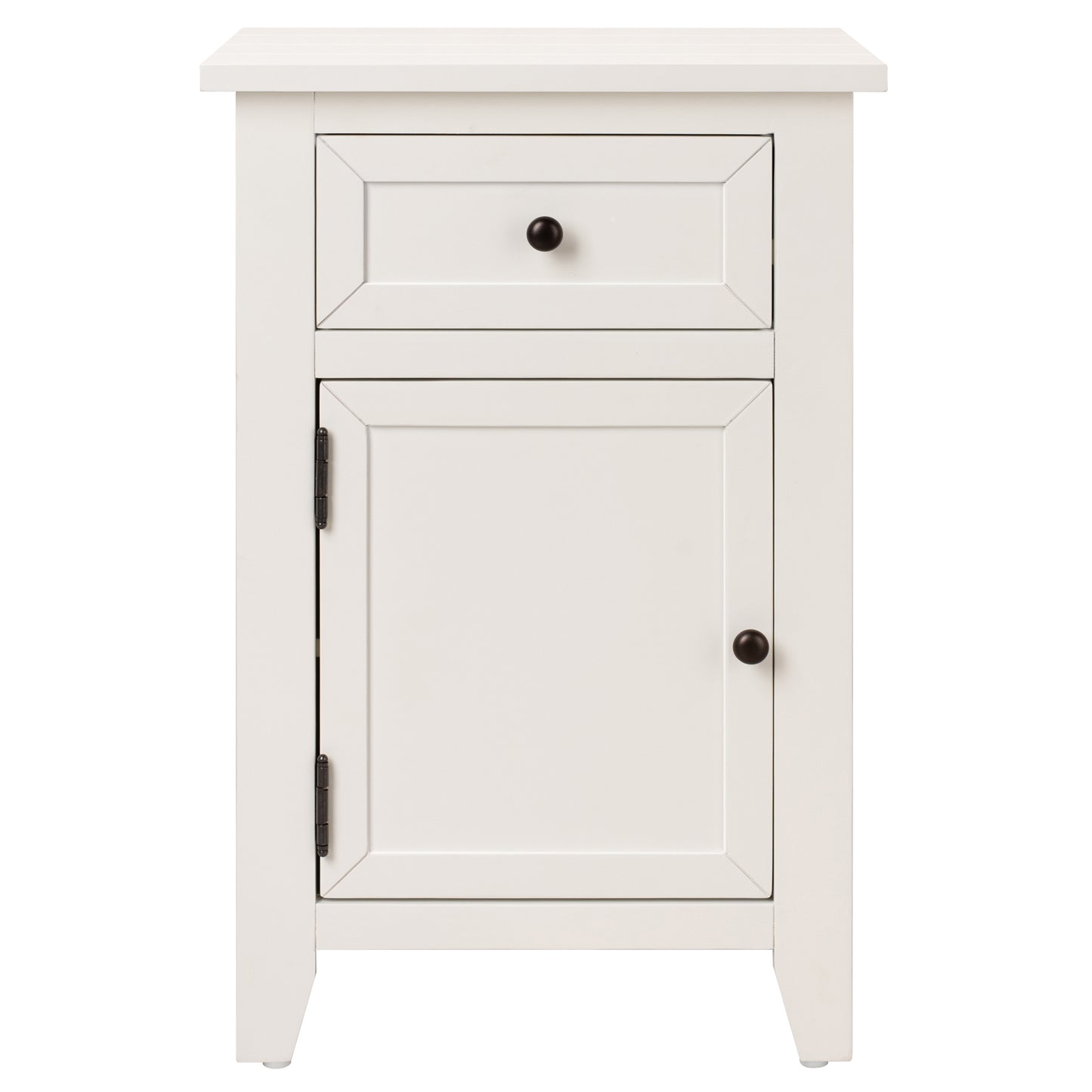 eHemco X-Side Wood Nightstand Side Table End Table with 1 Drawer and 1 Door Storage Cabinet