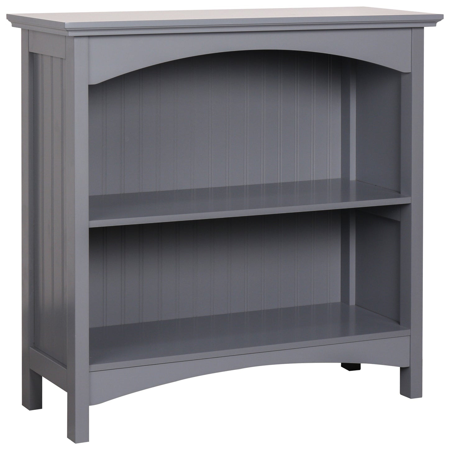 eHemco 2 Tier Storage Shelf Bookcase with 2 Arched Supports, 29 Inches Height