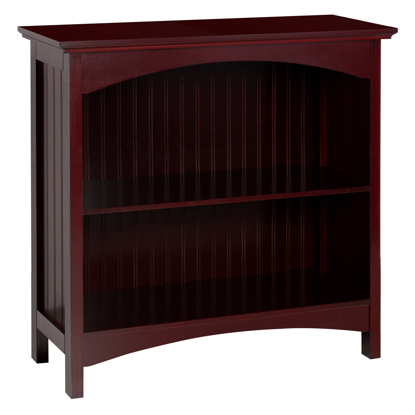 eHemco 2 Tier Storage Shelf Bookcase with 2 Arched Supports, 29 Inches Height