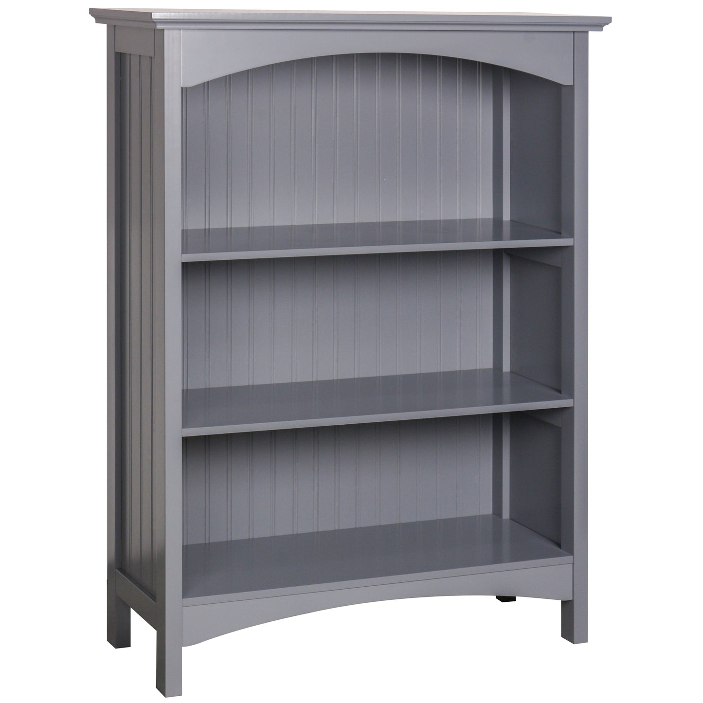 eHemco 3 Tier Storage Shelf Bookcase with 2 Arched Supports, 40 Inches Height