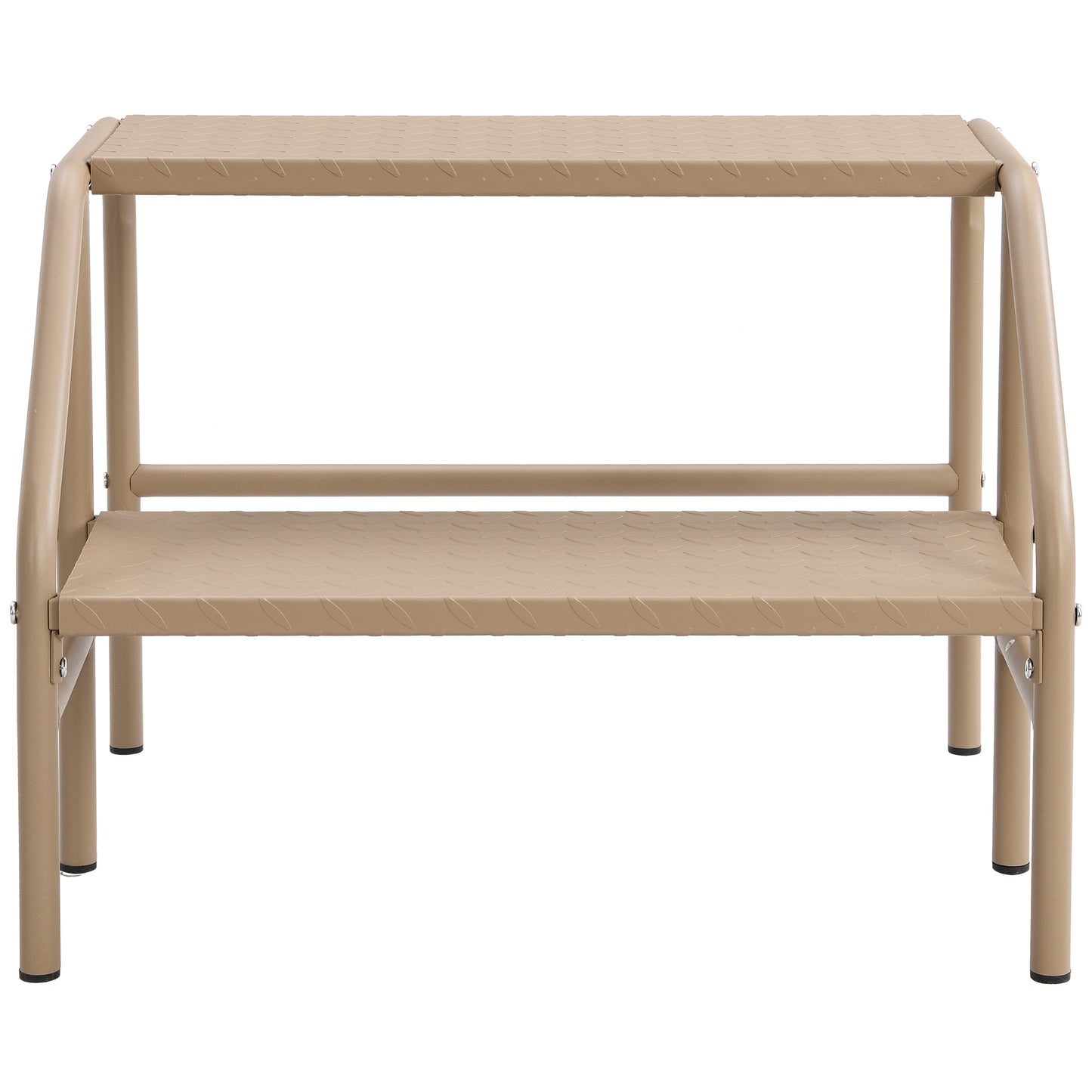 eHemco Heavy-Duty Metal 2 Steps Stool with 1100 lb. Load Capacity, 19.69 Inches, Industrial Yellow