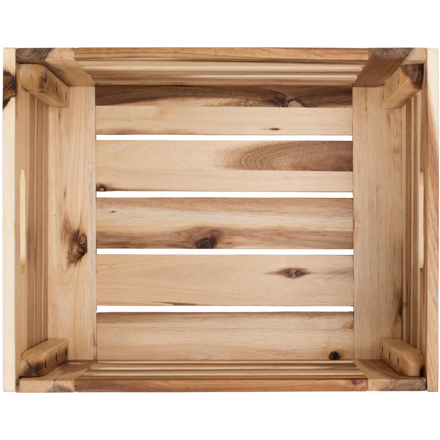 eHemco Solid Wood Storage Crates, Set of 2