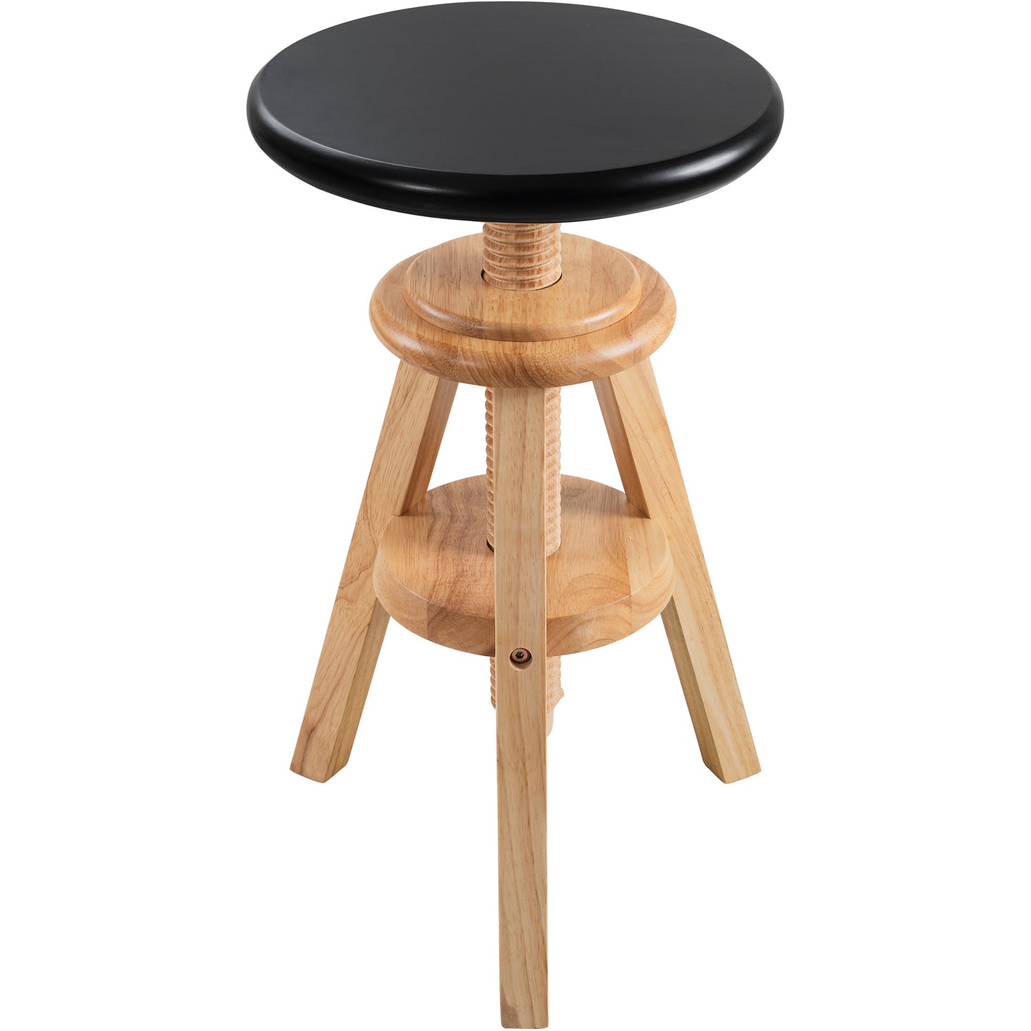 eHemco Swivel Wooden Adjustable Counter Bar Stool, 18.9 to 25.2 Inches Height