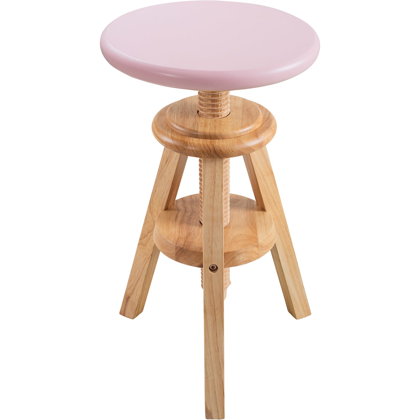 eHemco Swivel Wooden Adjustable Counter Bar Stool, 18.9 to 25.2 Inches Height