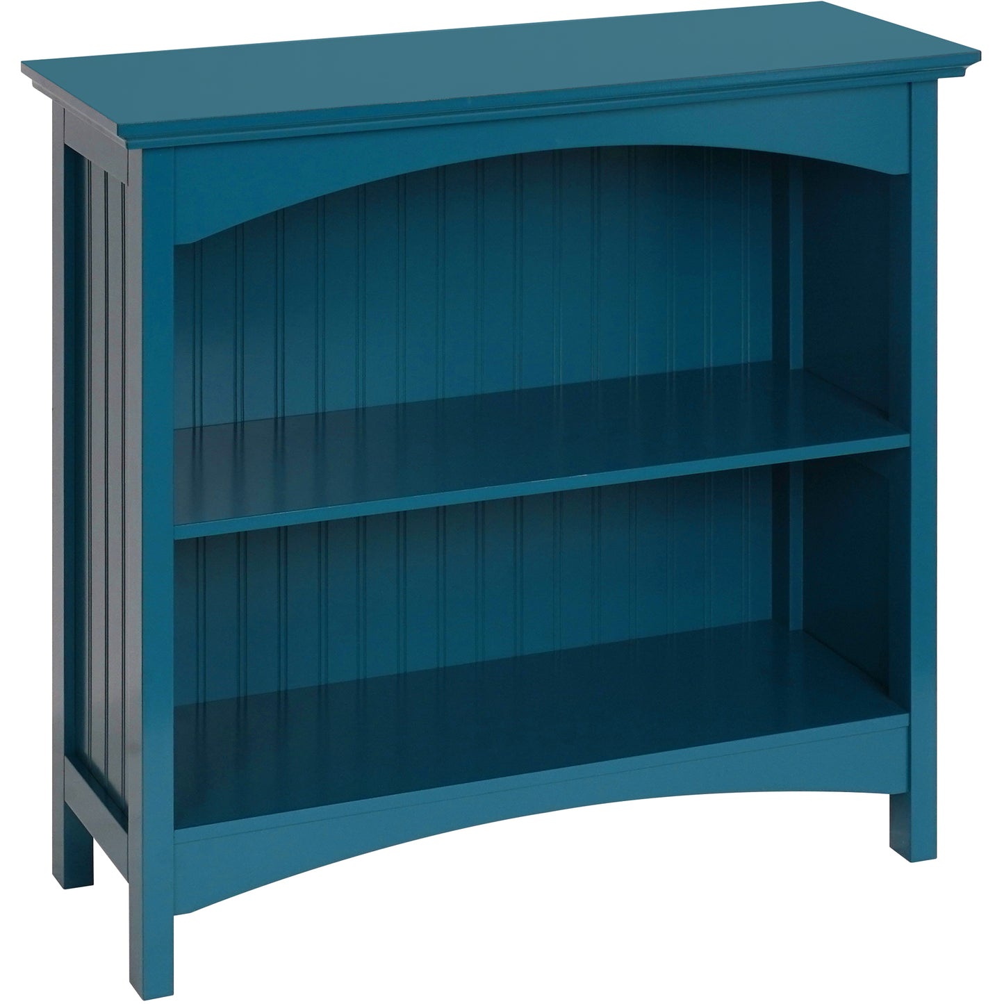 eHemco 2 Tier Storage Shelf Bookcase with 2 Arched Supports, 29 Inches Height