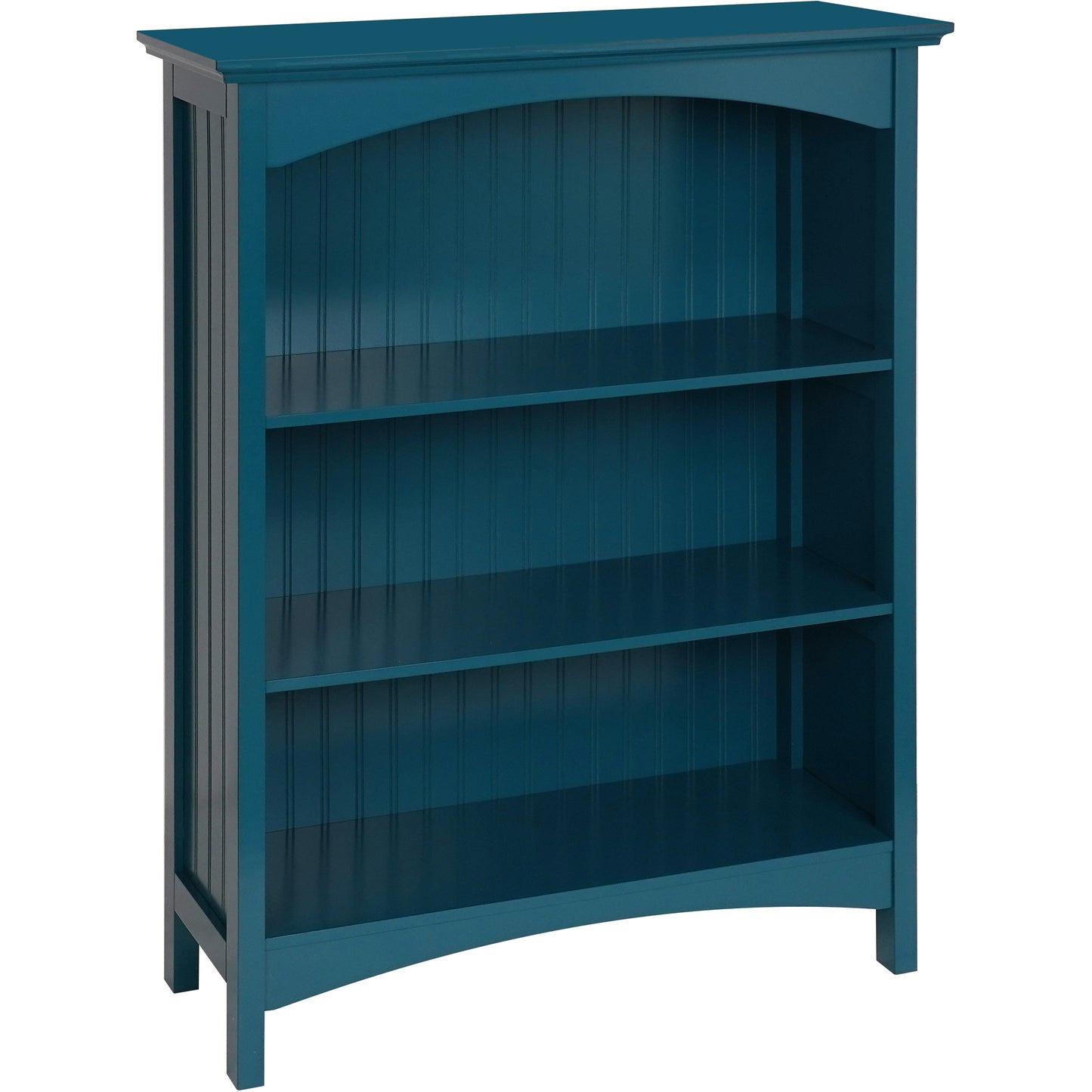 eHemco 3 Tier Storage Shelf Bookcase with 2 Arched Supports, 40 Inches Height