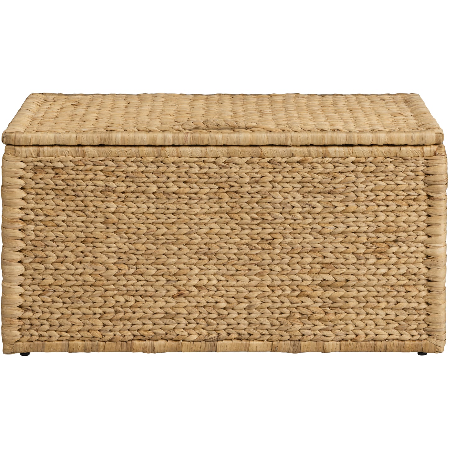 eHemco Heavy-duty Water Hyacinth Wicker Storage Trunk with Metal Frame, 36 by 20 by 18.5 Inches, Natural