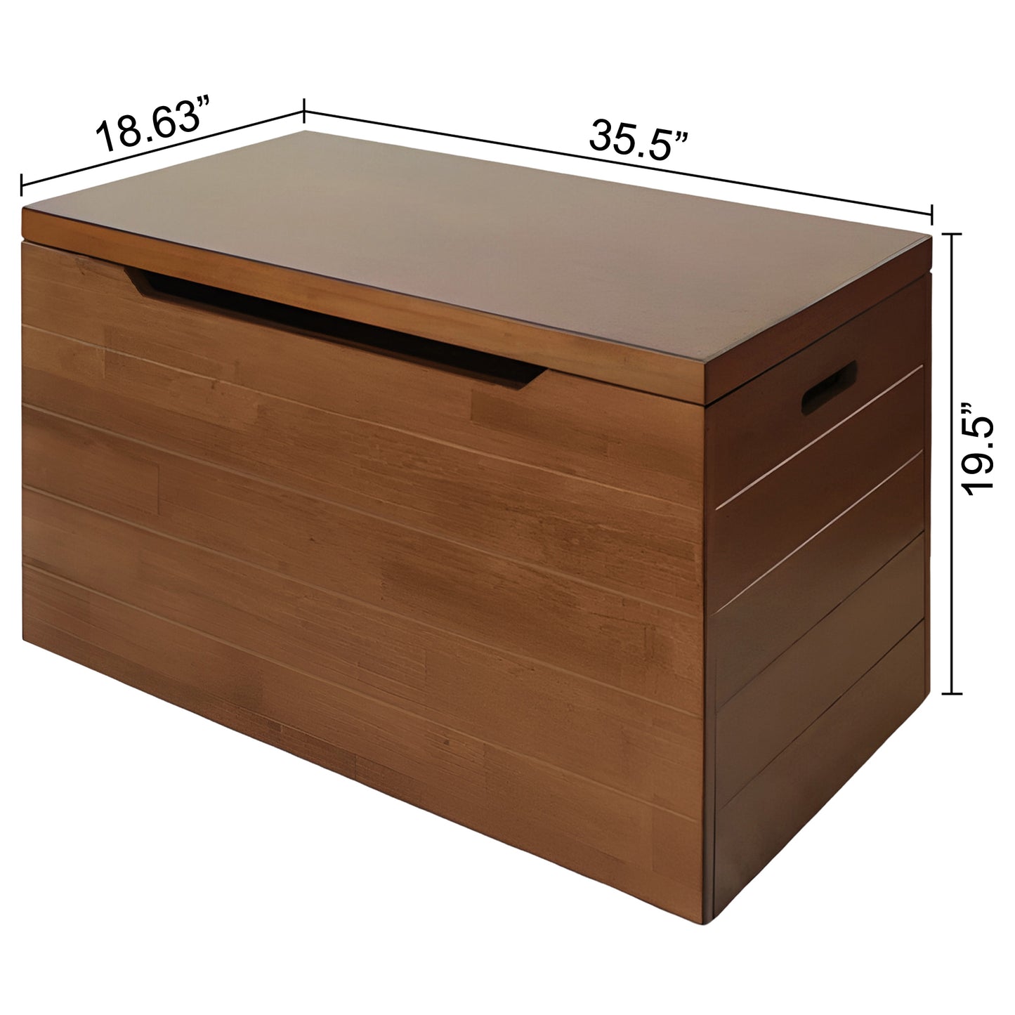 eHemco Heavy-duty Solid Hardwood Blanket Chest, Storage Trunk, 35.5 by 18.63 by 19.5 Inches, Coffee