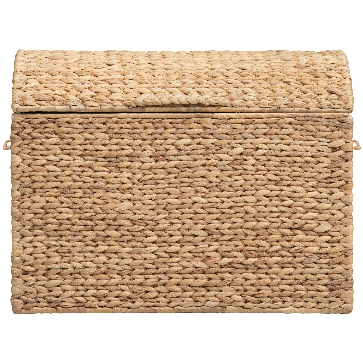 eHemco Heavy-duty Water Hyacinth Wicker Storage Trunk with Metal Frame and Arch Lid, 20.5 by 14.5 by 16 Inches, Natural