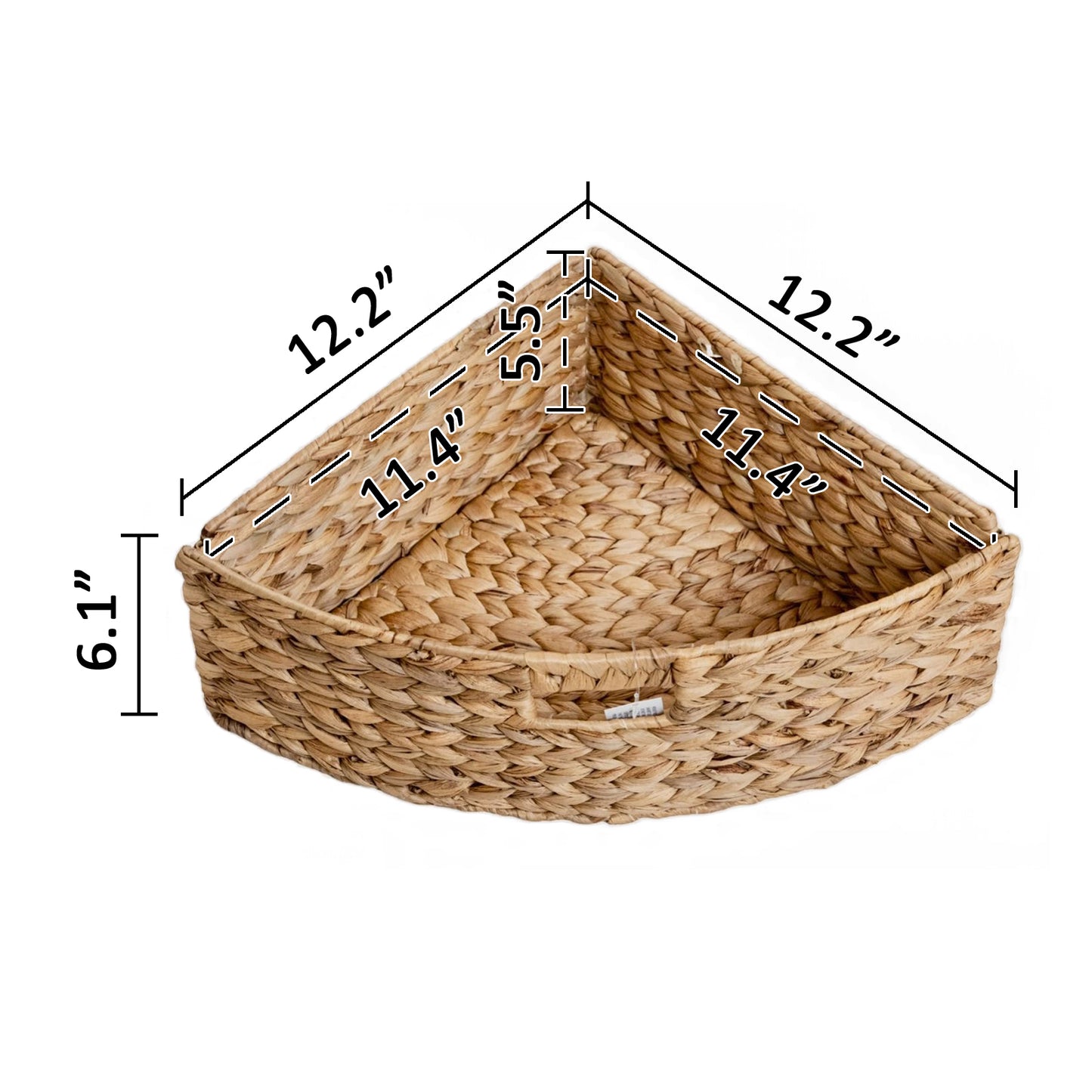 eHemco Hampton Meadows 5 Tier X-Side Corner Storage Drawers with 5 Wicker Baskets
