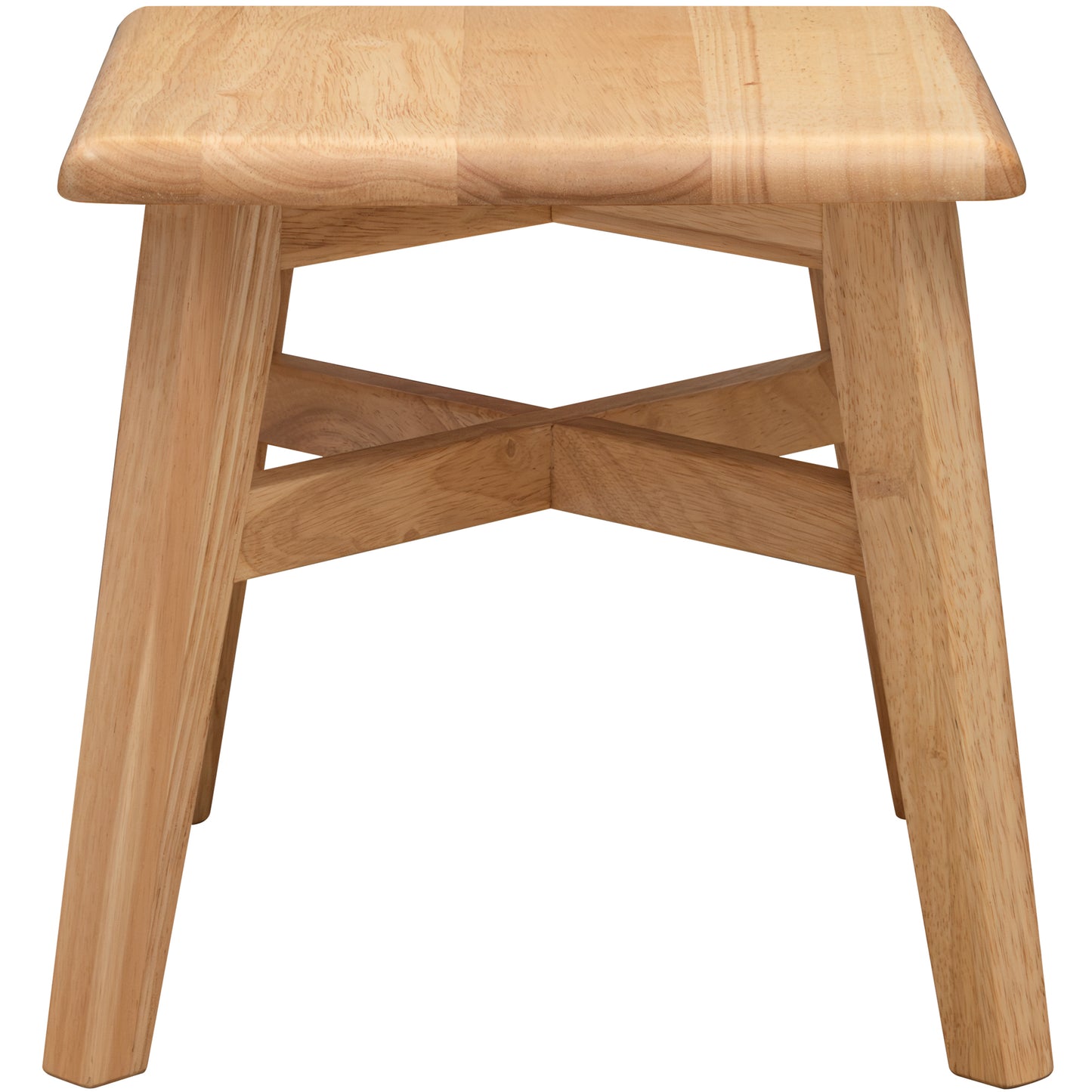 eHemco Solid Hardwood Step Stool with Double Cross Brace Support for Adults and Kids, 12.25 Inches
