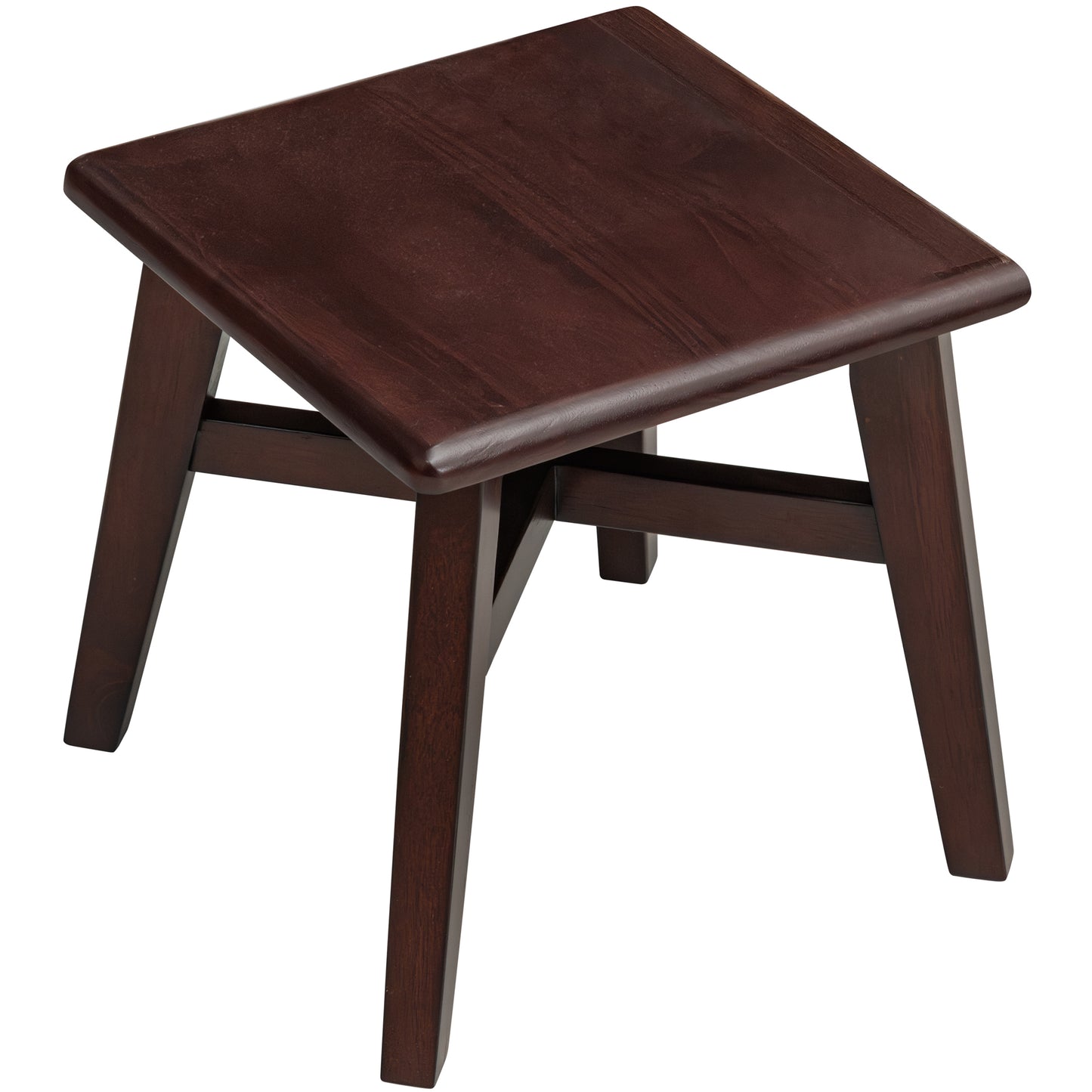 eHemco Solid Hardwood Step Stool with Double Cross Brace Support for Adults and Kids, 12.25 Inches