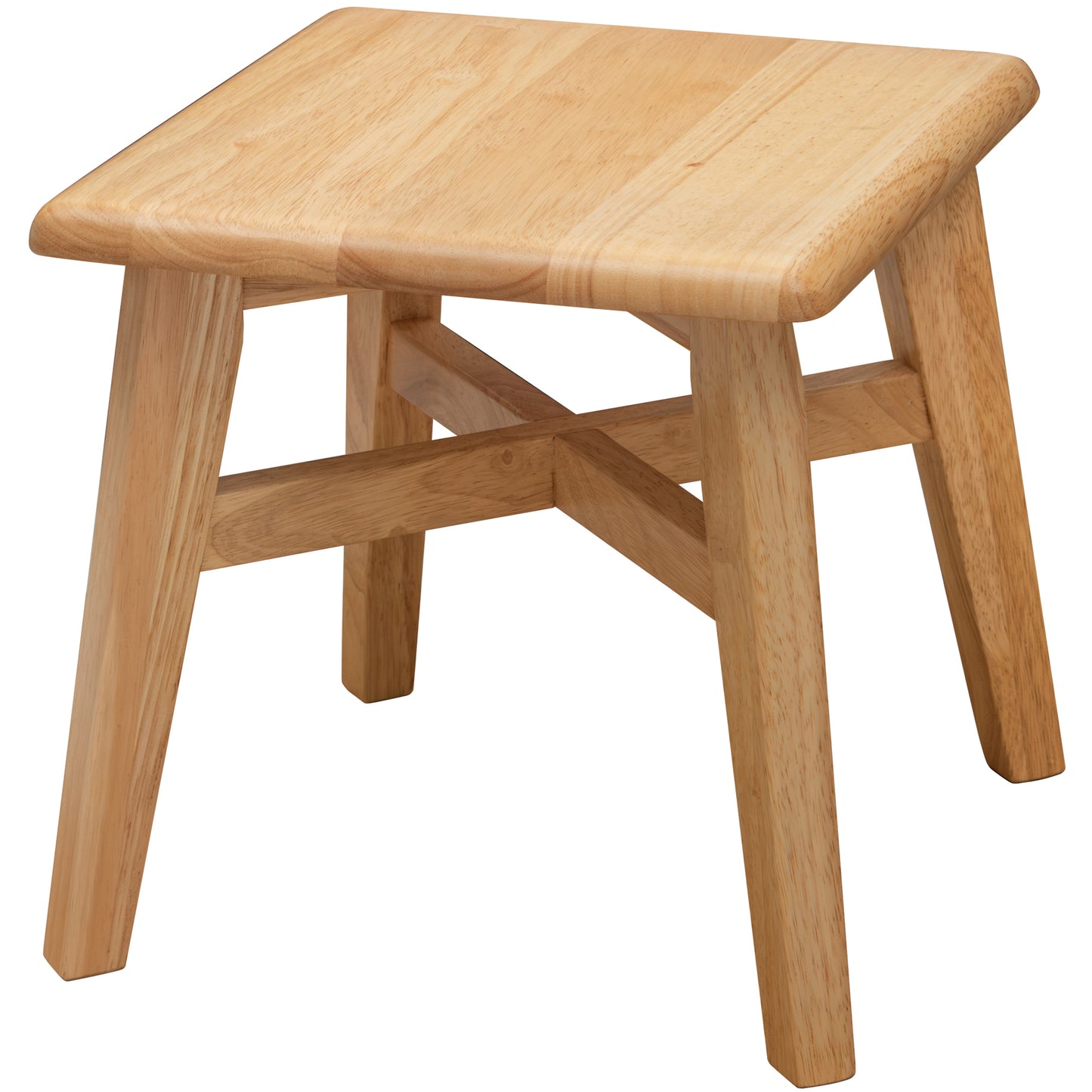 eHemco Solid Hardwood Step Stool with Double Cross Brace Support for Adults and Kids, 12.25 Inches, Set of 2