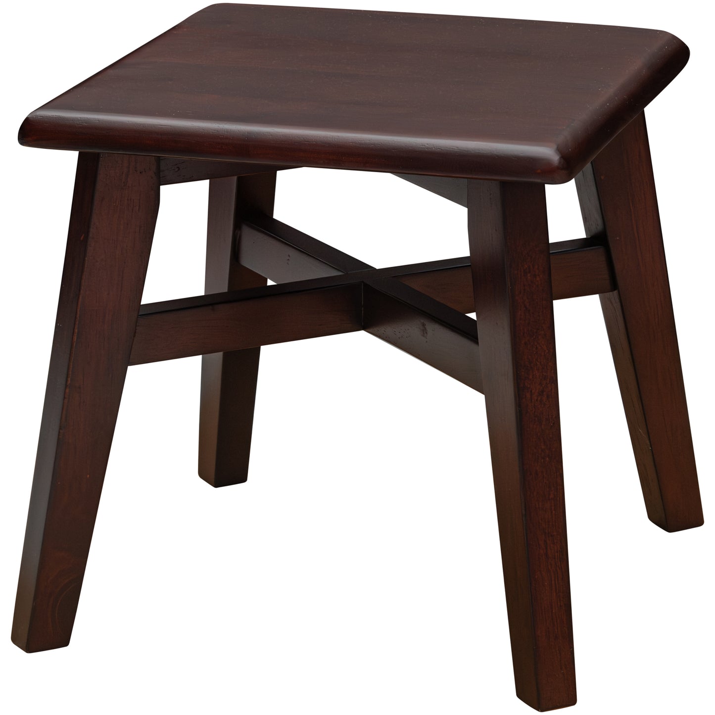 eHemco Solid Hardwood Step Stool with Double Cross Brace Support for Adults and Kids, 12.25 Inches