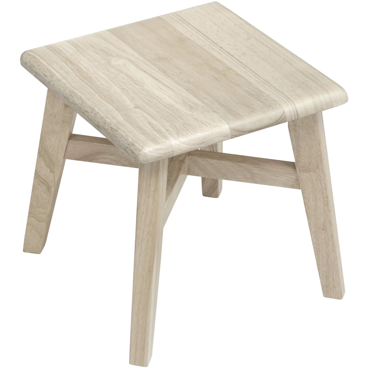 eHemco Solid Hardwood Step Stool with Double Cross Brace Support for Adults and Kids, 12.25 Inches
