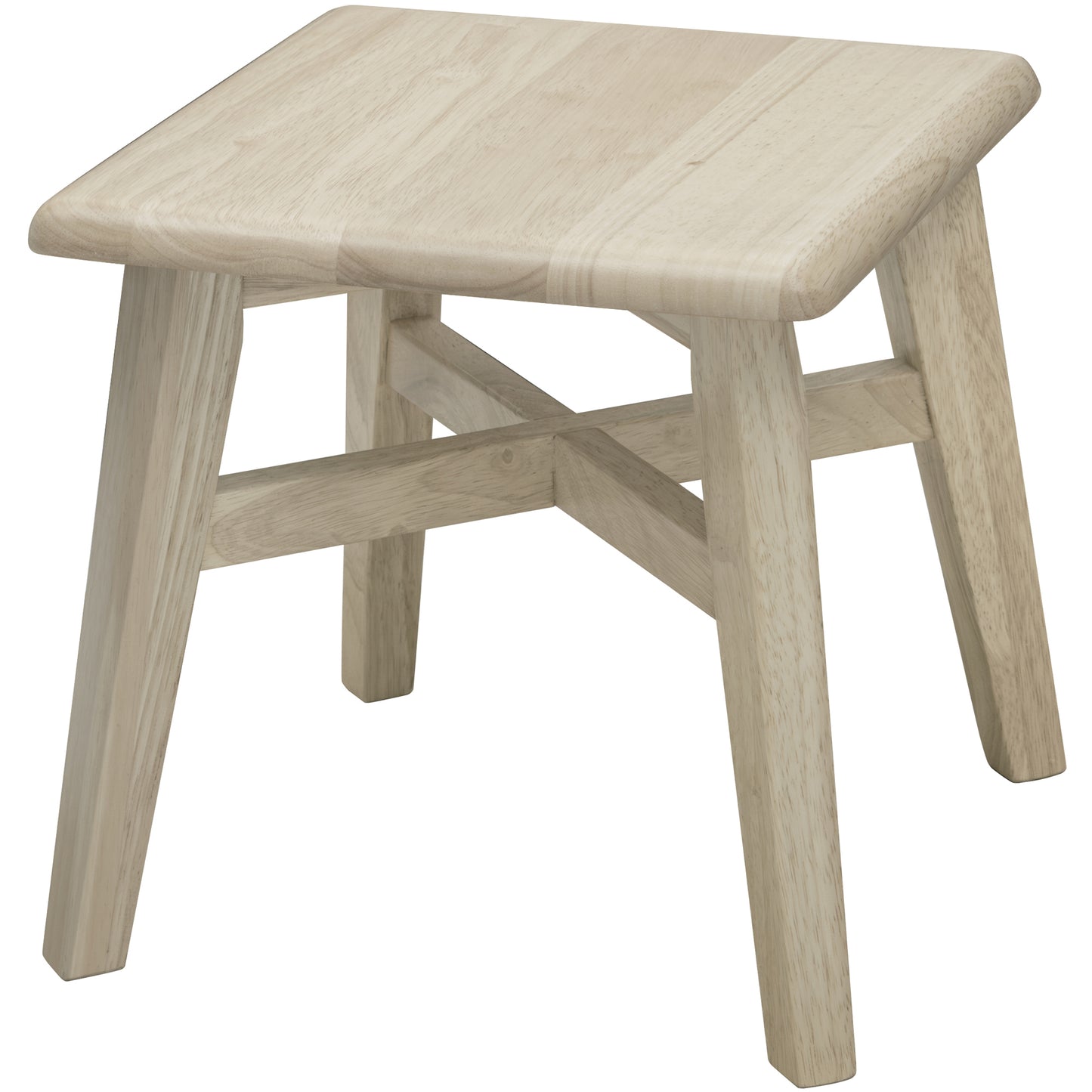 eHemco Solid Hardwood Step Stool with Double Cross Brace Support for Adults and Kids, 12.25 Inches