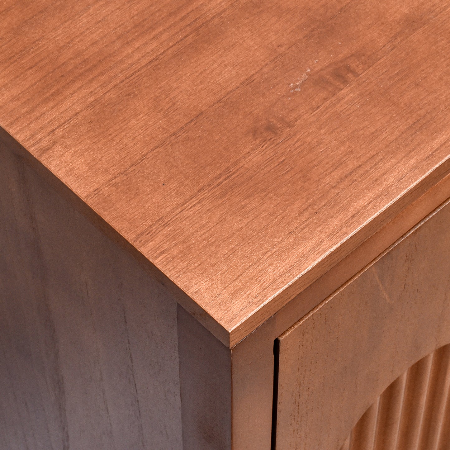 eHemco Kawaii Sweetheart End Table, 16.5 x 14 x 31 Inches, Indoor Living Room Side Table, Antique Walnut