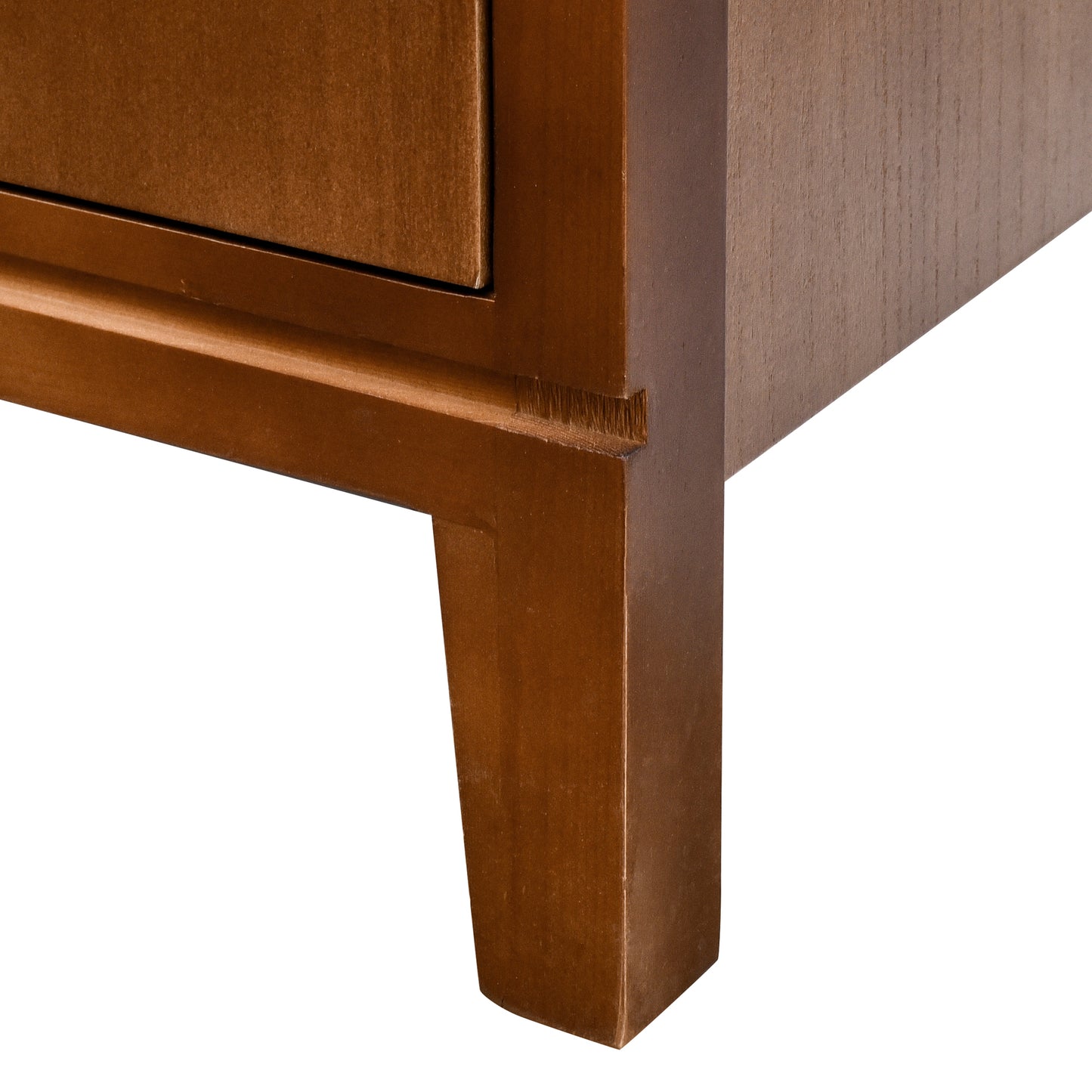 eHemco Kawaii Sweetheart End Table, 16.5 x 14 x 31 Inches, Indoor Living Room Side Table, Antique Walnut
